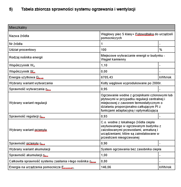 Projektowana charakterystyka energetyczna - widok 1 | Projektant Budownictwa